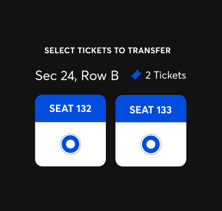 App de Ticketmaster con la pantalla de transferencia de entradas